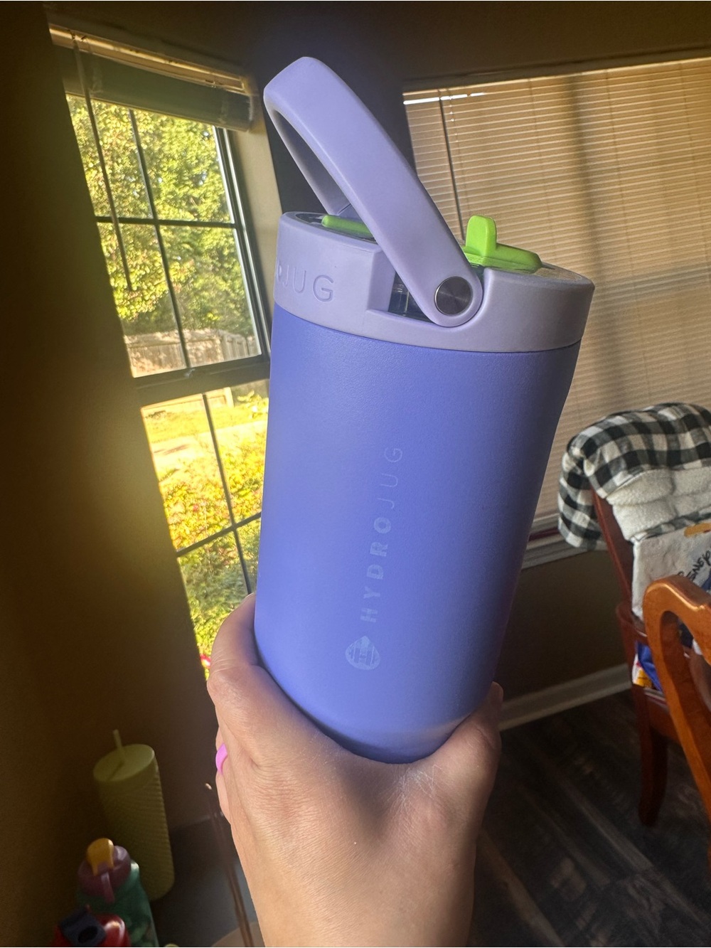 HydroJug Purple *SPORT* Cup with Lime Green Accent